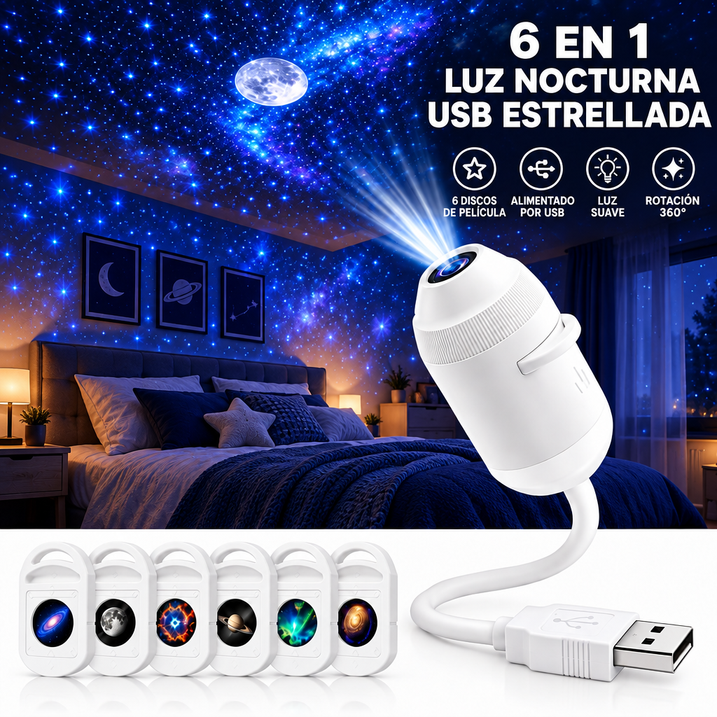 Proyector USB de Cielo Estrellado